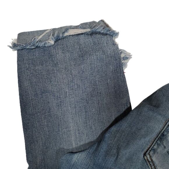 Silver Kenni Distressed Ankle/Cropped Jeans. Tapered. High-waisted. Size 18 - Picture 9 of 14